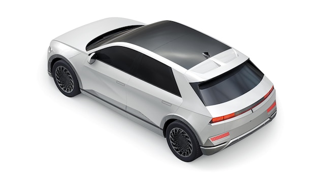 Premium zakelijke sedan auto in een sportconfiguratie op een witte achtergrond 3d-rendering