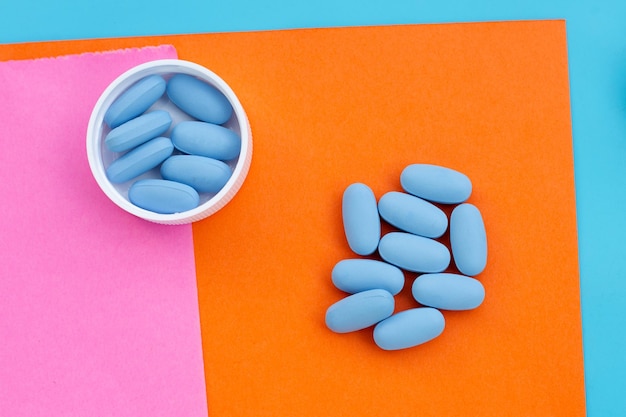 PrEP PreExposure Prophylaxis blue pills used to prevent HIV