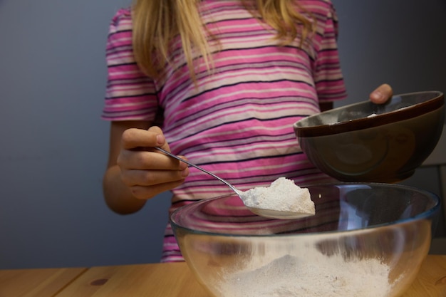 Preparation for baking a festive cupcake