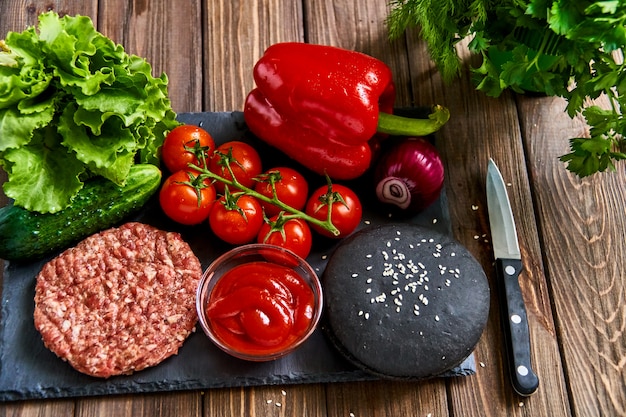 Preparation of burger