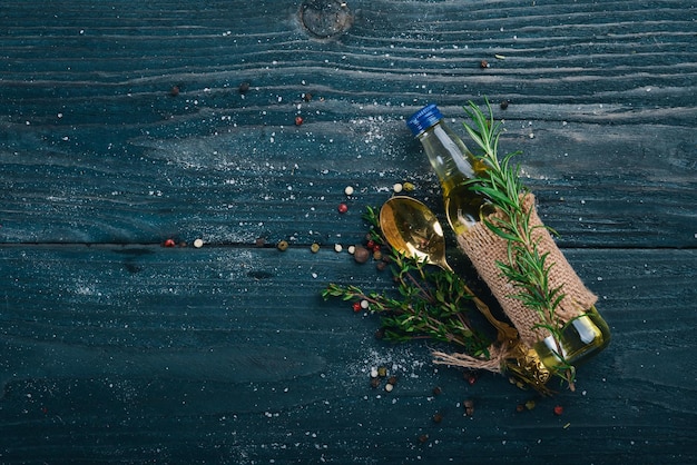 Preparation for cooking. Old cutlery. On a wooden surface. Top view. Free space for your text.