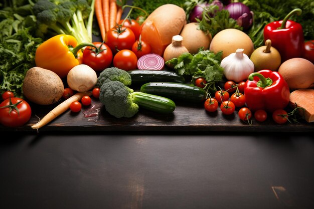 Preparation fresh organic vegetables on a rustic wooden table healthy food concept copy space