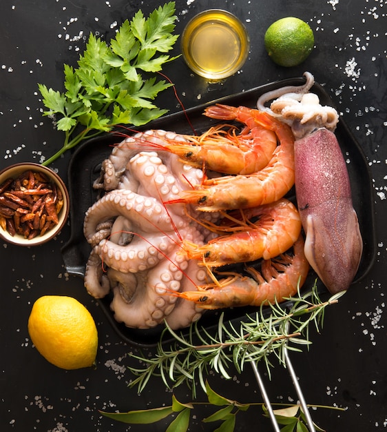 Preparation of a grilled fish