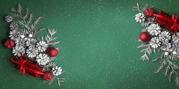 Preparation for the holiday. New year and Christmas background. Holidays card. Copy space. banner.