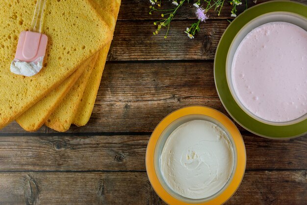 Preparation for make festive cake