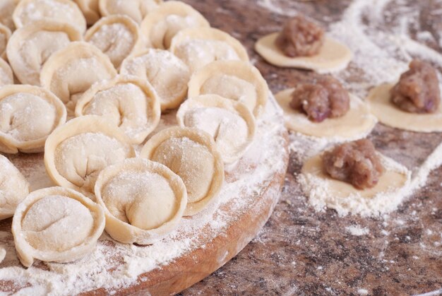 preparation of meat dumplings