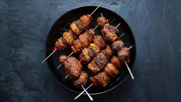 Preparation of shish kebab meat