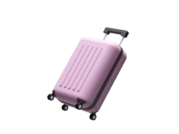 Photo preparations for a happy journey away airplane ticket luggage bag passport etc 3d rendering