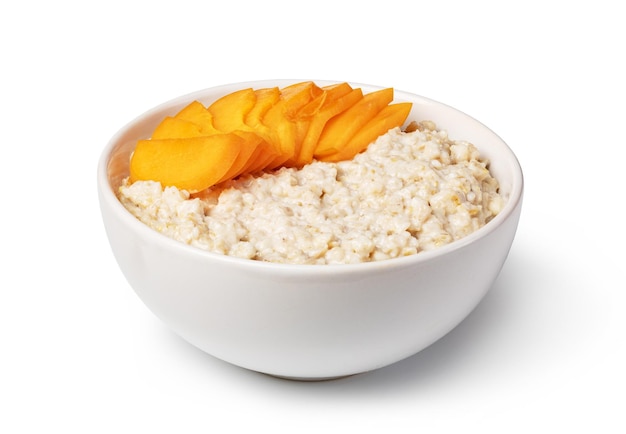 Prepared oatmeal with fruits