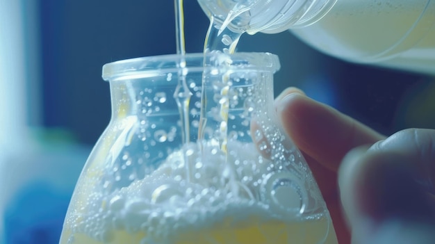 Photo preparing baby formula for artificial feeding