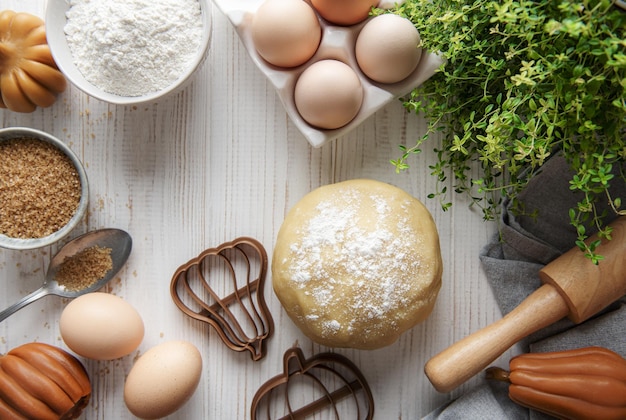 Preparing dough for baking