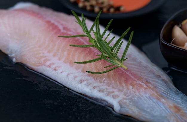 Preparing fish steak