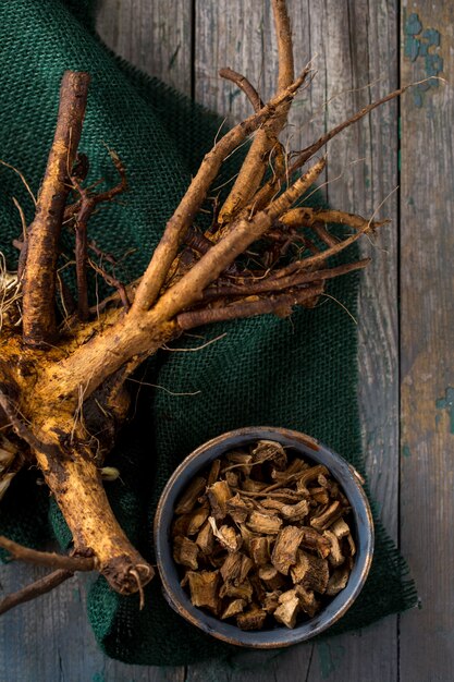 Preparing the root of elecampane