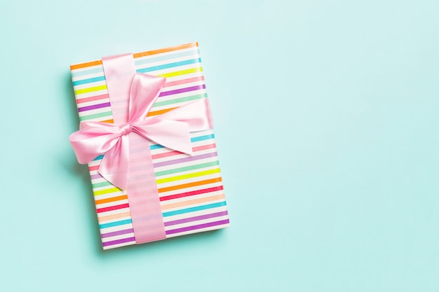 Present with beautiful wrapping paper and ribbon