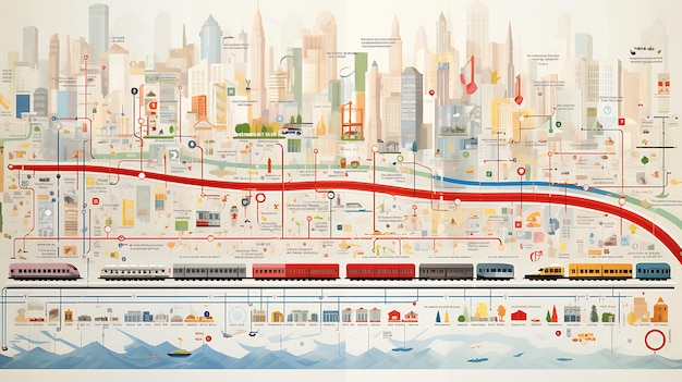 Presentatie van nieuwe socialemediaposts van transportbedrijven waarin dynamische lijnen worden belicht