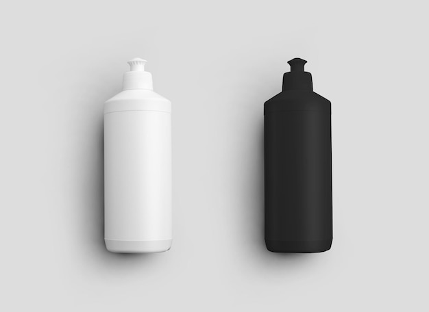 Presentatie van pushpull-sjabloon voor plastic flessen met dop voor ontwerp voor het reinigen van huis in de vaatwasser
