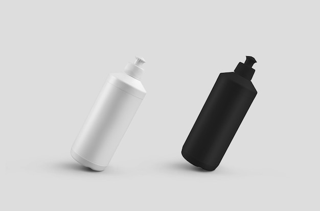 Presentatie van pushpull-sjabloon voor plastic flessen met dop voor ontwerp voor het reinigen van huis in de vaatwasser