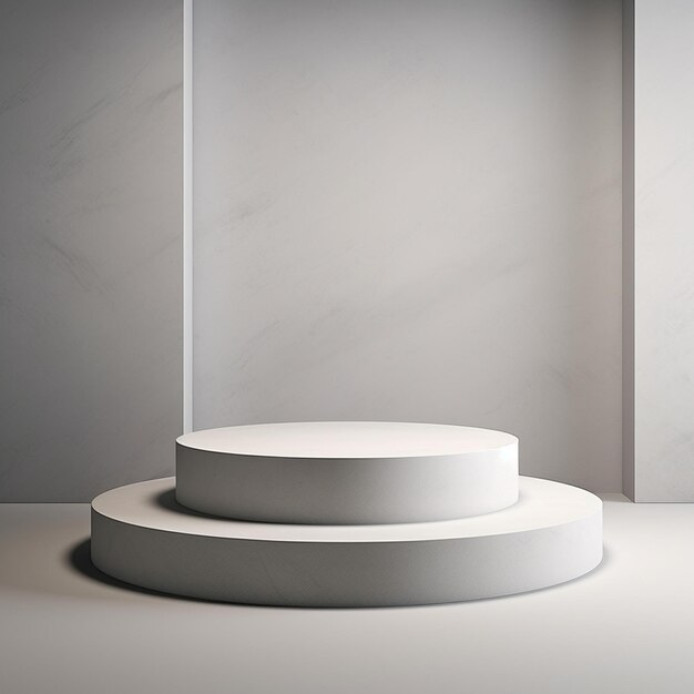 Foto presentazione podio bianco d sfondo astratto sfondo vuoto piedistallo esposizione del prodotto per il prodotto