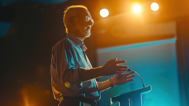 Presenter conducting live demonstrations of products