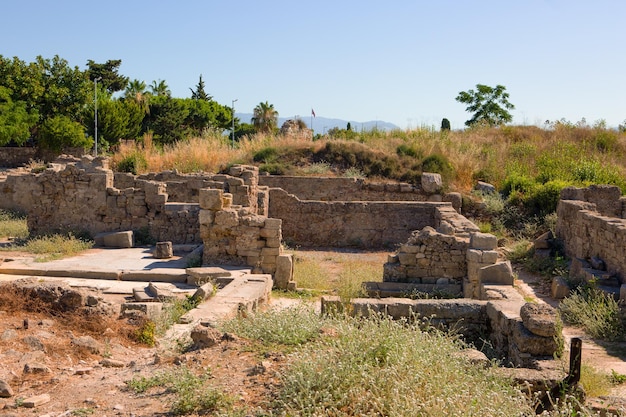 Foto rovine conservate dell'antica città di aspendos turchia antalya 2021 agosto