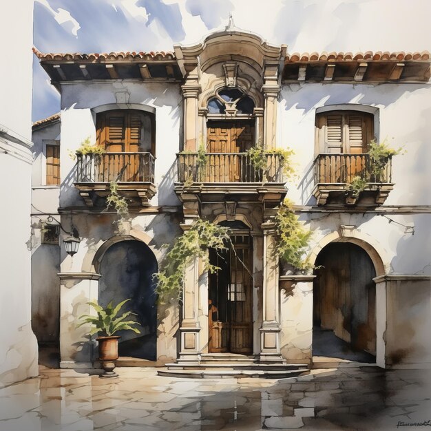 Photo preserving the legacy exploring an old andalusian building