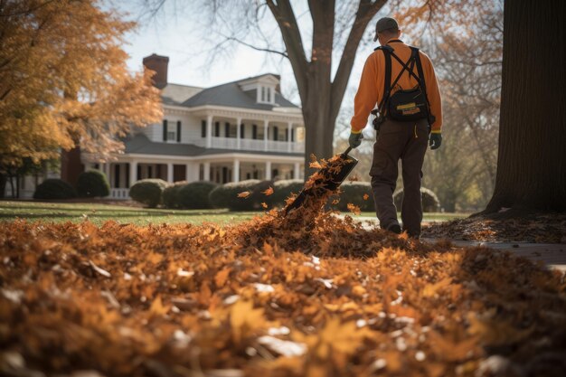 Preserving the Past Unveiling the Leaf Corps A Nostalgic Leaf Removal Team at Historical Landmark