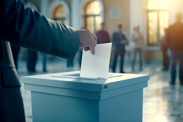 Presidential Elections Throwing the ballot into the box Big politics AI Generated