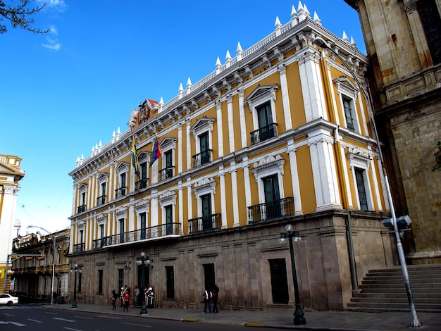 The Presidential Palace on Murillo Square in La Paz Bolivia