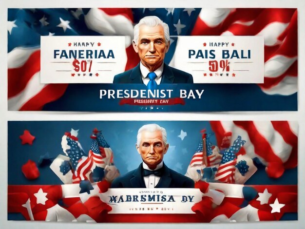 Presidents Day Banner or Poster Design