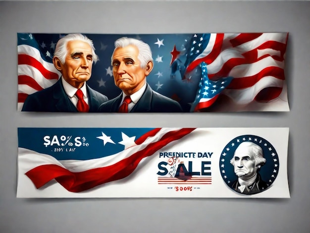 Presidents Day Banner or Poster Design