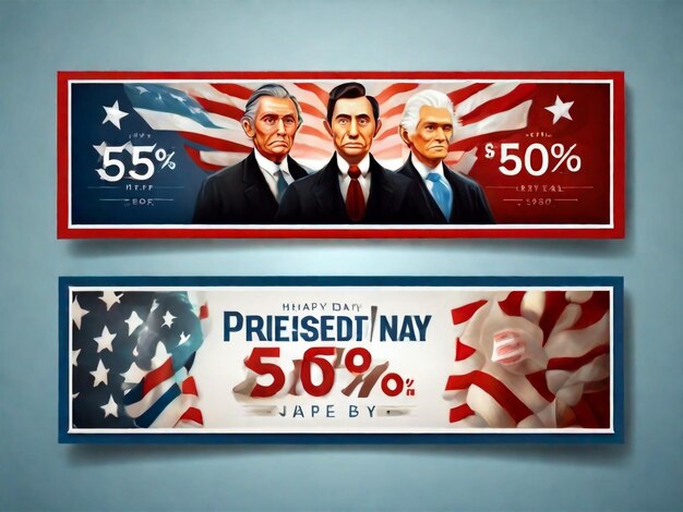 Presidents Day Banner or Poster Design