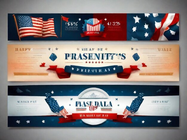 Presidents Day Banner or Poster Design