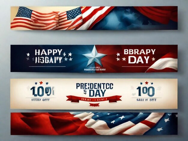 Presidents Day banners