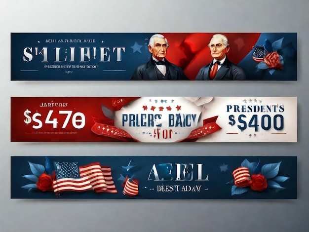 Presidents Day banners