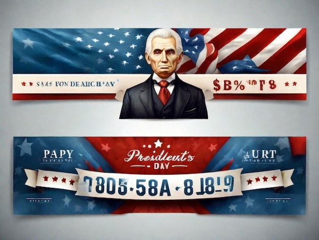 Presidents Day banners