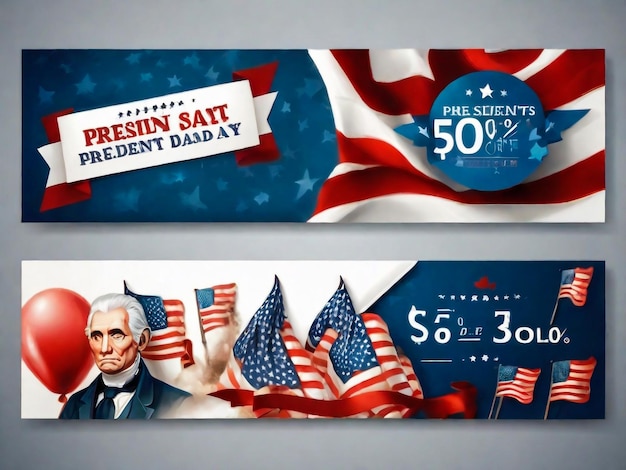 Presidents Day banners