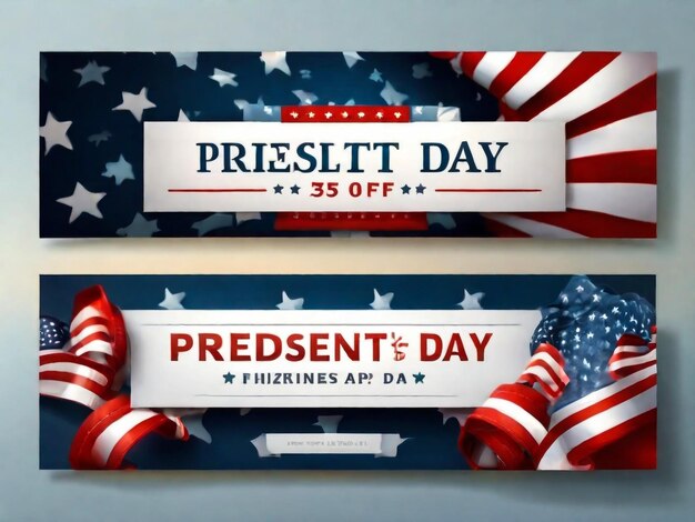 Presidents Day banners