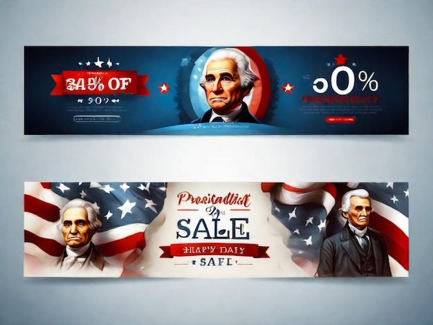 Photo presidents day banners