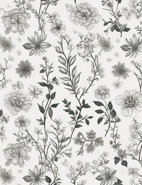 pressed flowers pattern