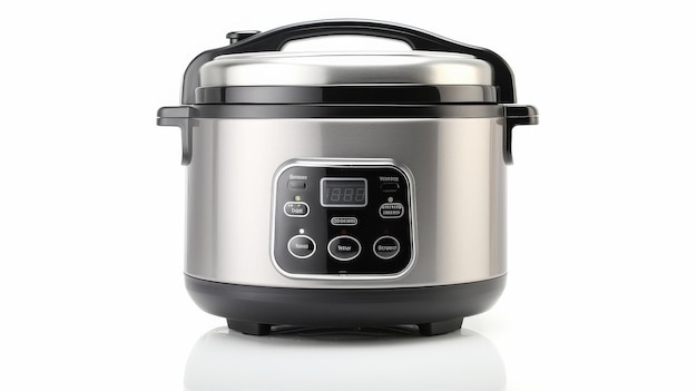 Photo pressure cooking device on white background