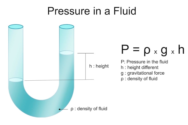 Pressure in a fluid diagram