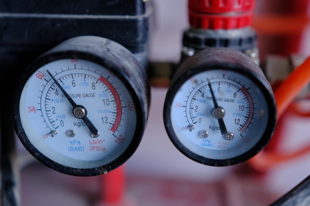 Pressure gauge measuring instrument on pneumatic control system\
pressure differential gauge