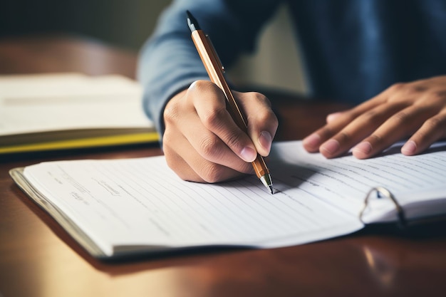 Under Pressure Students Nervously Grasping Exam Sheets in a Stressful Classroom Environment