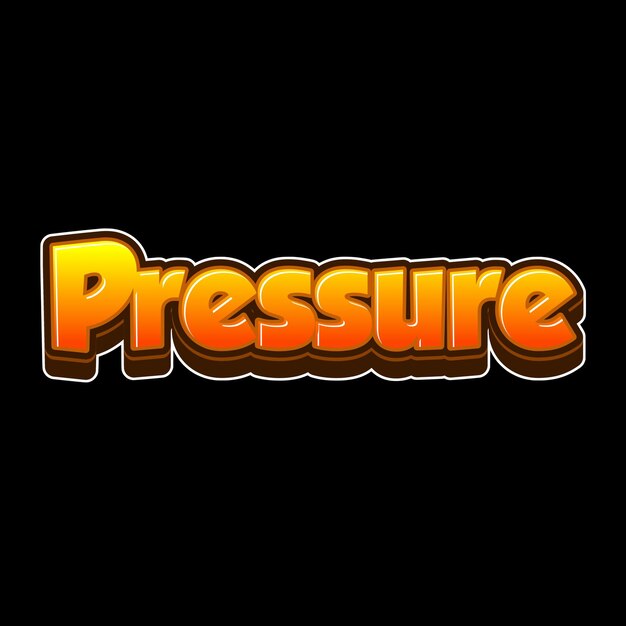 Photo pressure text 3d orange black background photo jpg