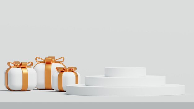 Prettige kerstdagen en gelukkig nieuwjaar 2022 scène voor productpresentatie abstract minimaal concept