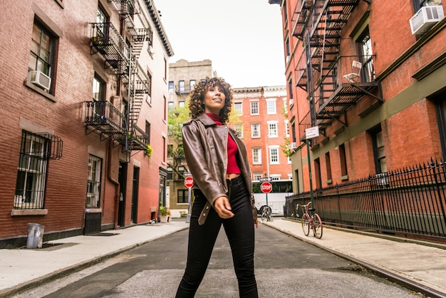 Pretty african american girl in new york