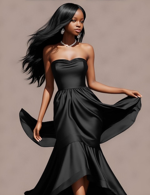 designer black dress