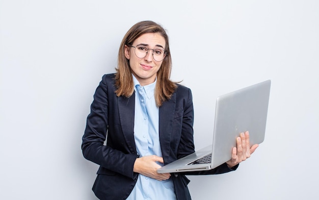 pretty businesswoman with a laptop