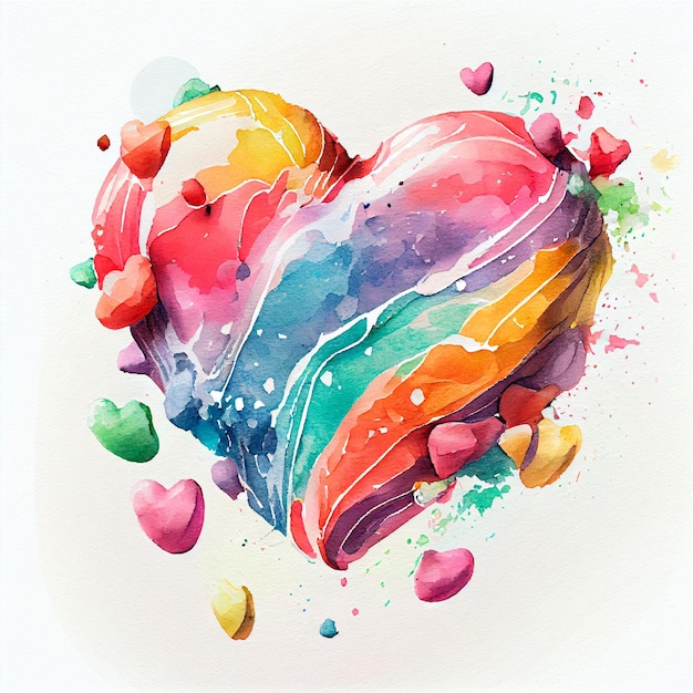 Pretty candy heart illustration with isolated background