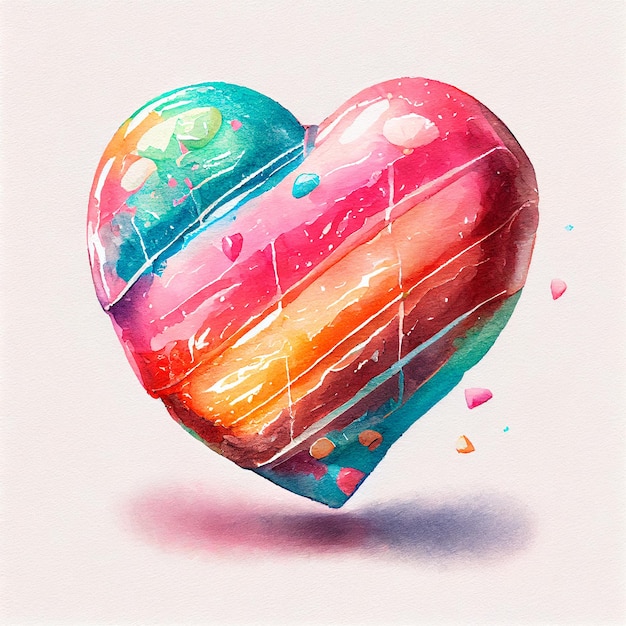 Photo pretty candy heart illustration with isolated background